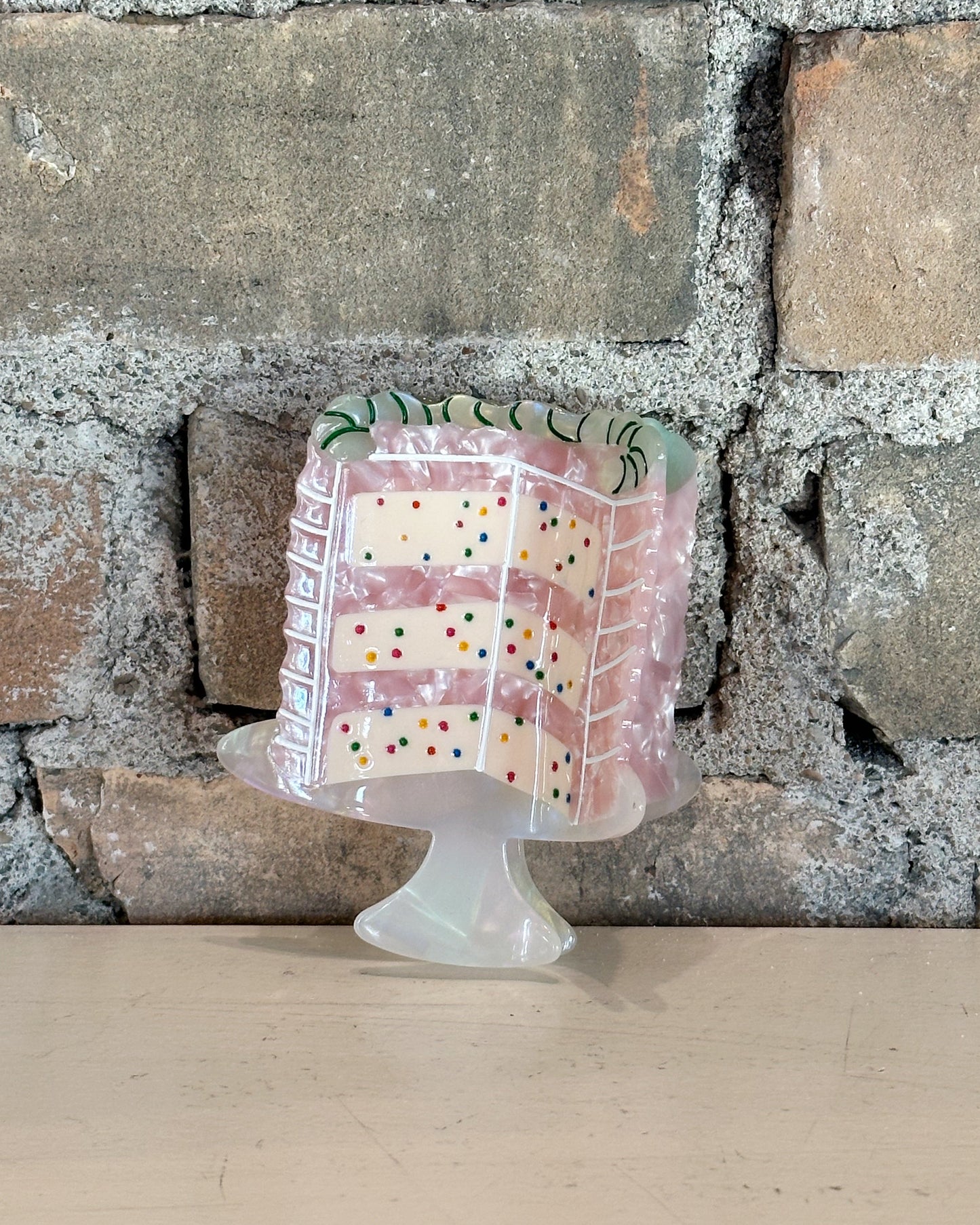 birthday cake hair clip