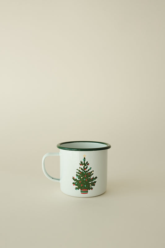 Christmas Tree Enamel Mug