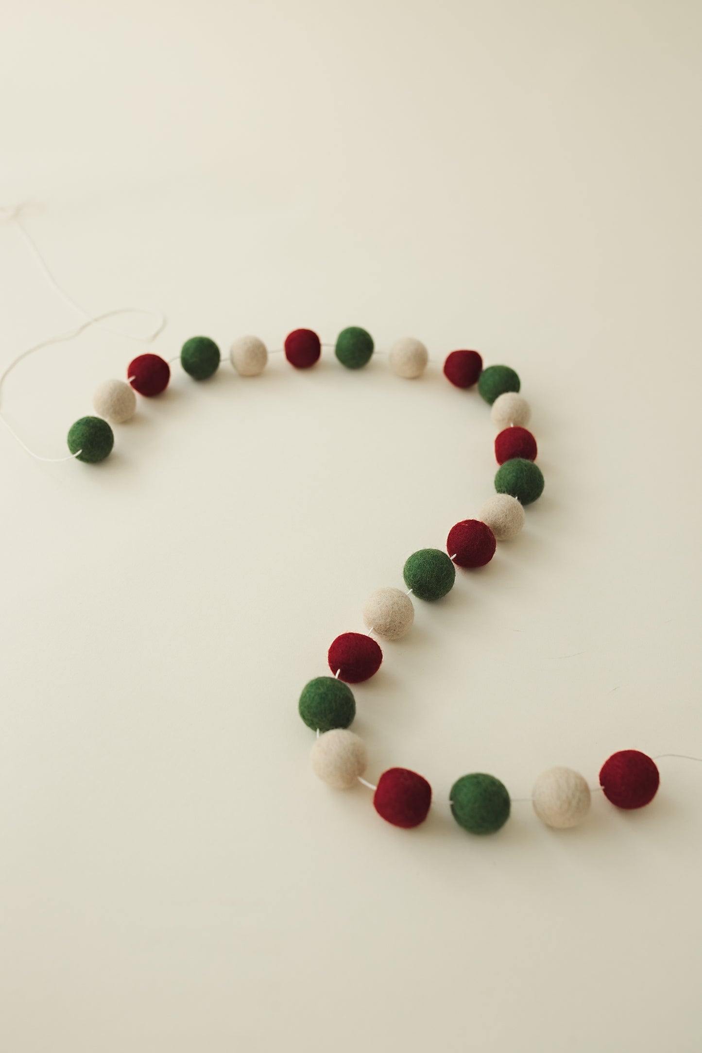 Holiday Felt Ball Garland