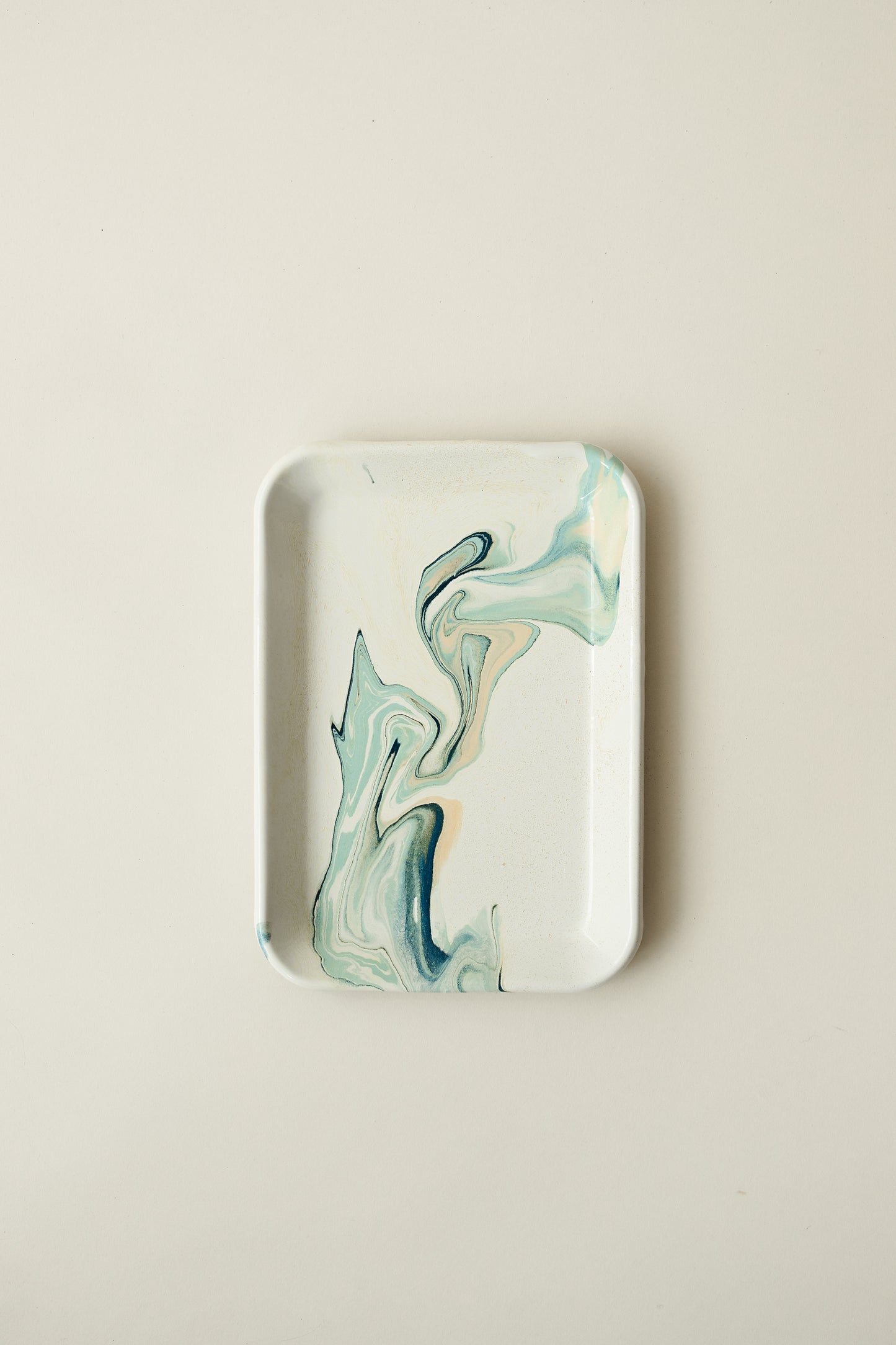 Swirl Enamelware Rectangle Tray