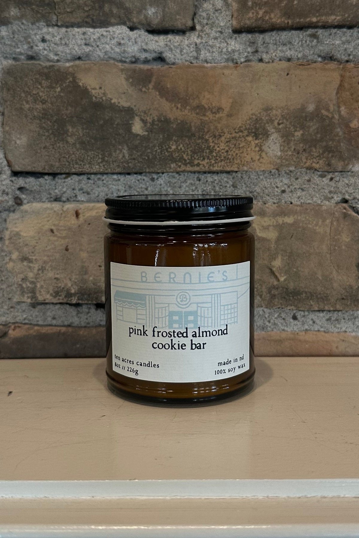pink frosted almond cookie bar candle